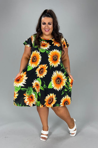 plus size sunflower dress